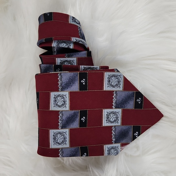 Town Craft Other - Town Craft, Men's Burgandy, gray & black Tie,